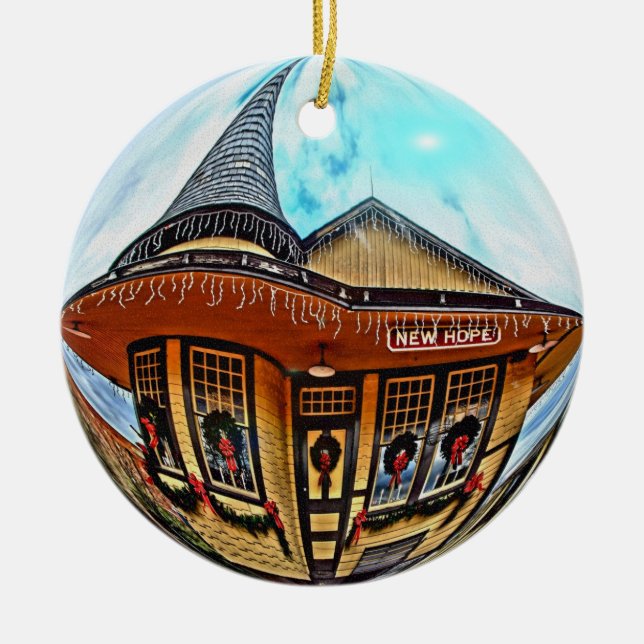 New Hope Station Ornament (Front)