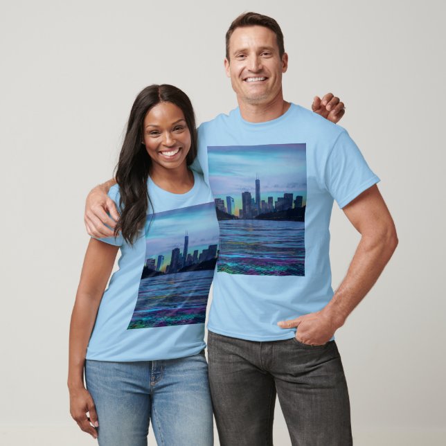 "New Horizons: Bold Multi-Colour T-Shirt Design" (Unisex)