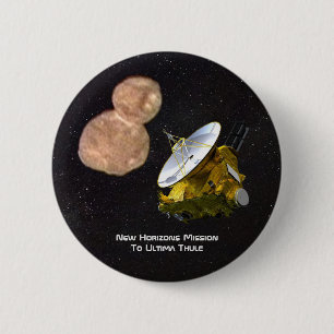 New Horizons Mission To Ultima Thule 6 Cm Round Badge