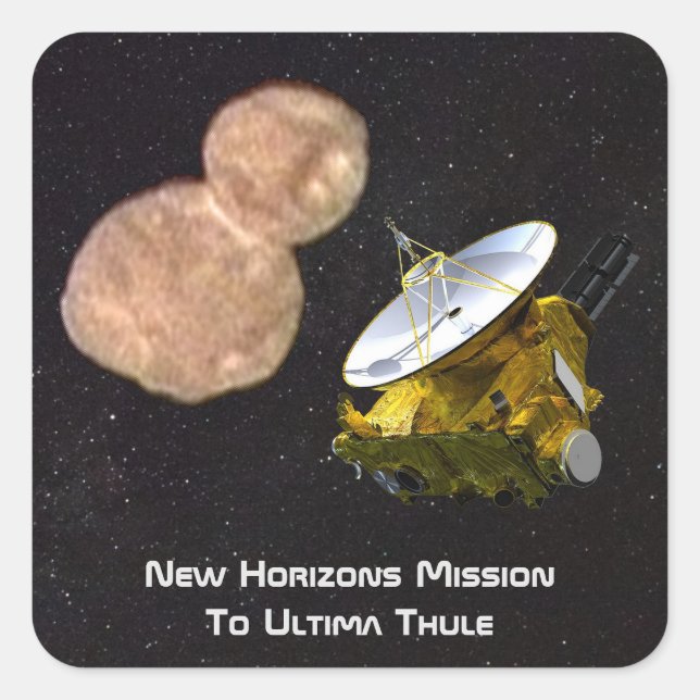 New Horizons Mission To Ultima Thule Square Sticker (Front)