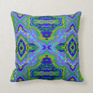 New Horizons Periwinkle and Green Pillow