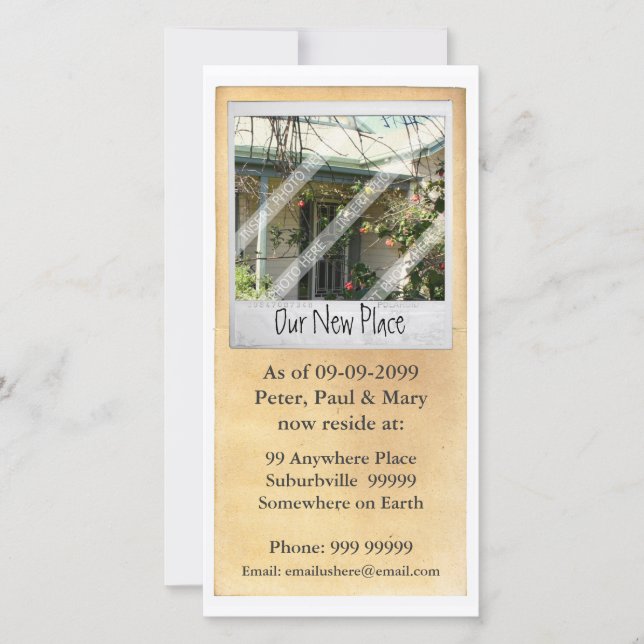 New House Address Notification Photo Card (Front)