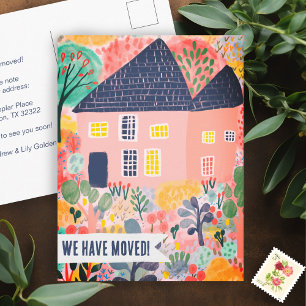 New House Moving Announcement Change Address Sweet Postcard
