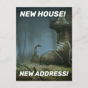 NEW HOUSE NEW ADDRESS! FUNNY SHOE HOUSE POSTCARDS