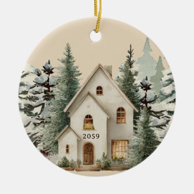 New House New Build Custom Christmas Ornament (Front)