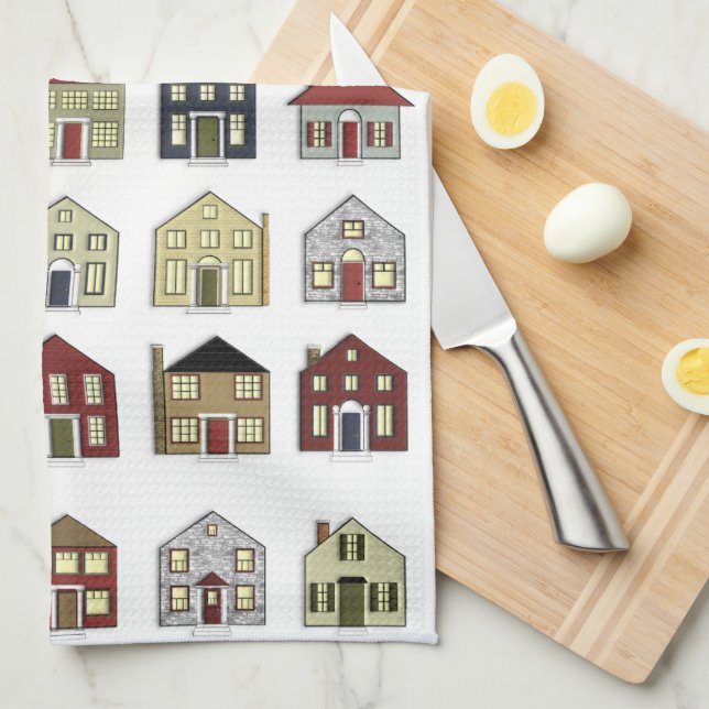 New House Tea Towel (Quarter Fold)