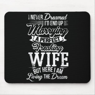 New Husband Wedding Anniversary Couple Hubby Gift  Mouse Pad
