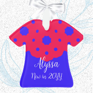 New in 2024 Girls Name on Dress Ornament