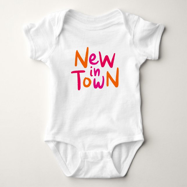 New in Town. Baby Bodysuit (Front)