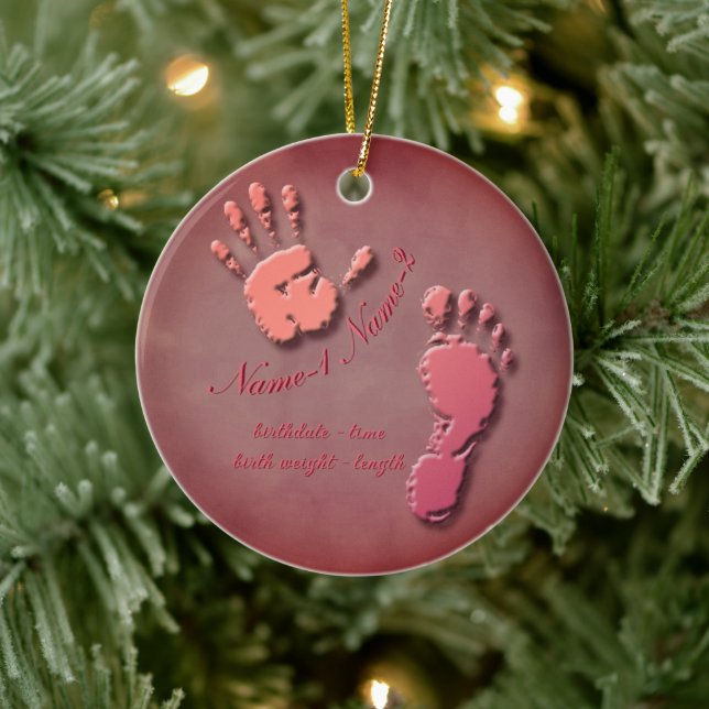 New Infant-hand n footprint Ceramic Tree Decoration (Tree)