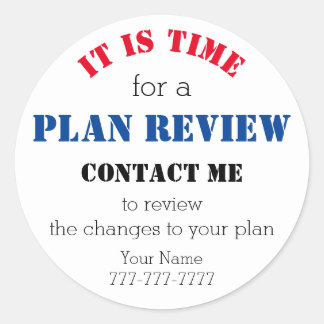New Insurance Plan Review - Insurance Marketing Classic Round Sticker
