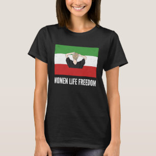 New Iranian Flag No Hijab Female Fist Support Wome T-Shirt