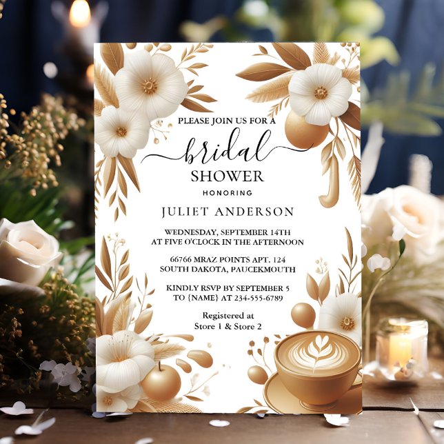 New Italian Coffee Sorrento Casual Bridal Shower Invitation (Creator Uploaded)