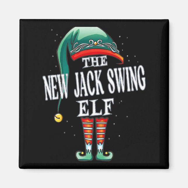 New Jack Swing Elf Christmas Group Xmas Pajama Par Magnet (Front)