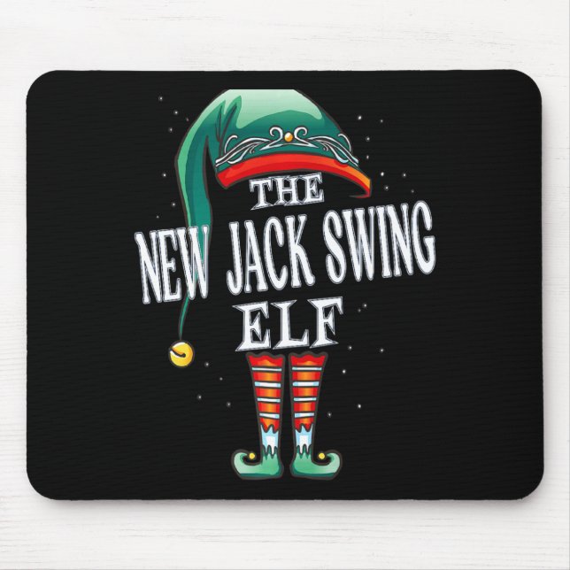 New Jack Swing Elf Christmas Group Xmas Pajama Par Mouse Pad (Front)