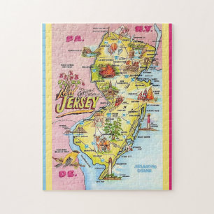 New Jersey 11x14 Colourfully Illustrated Puzzle