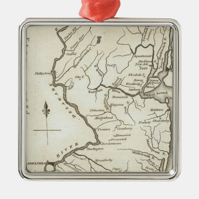 New Jersey 13 Metal Tree Decoration (Front)
