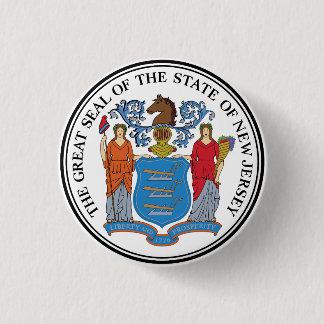 New Jersey 3 Cm Round Badge