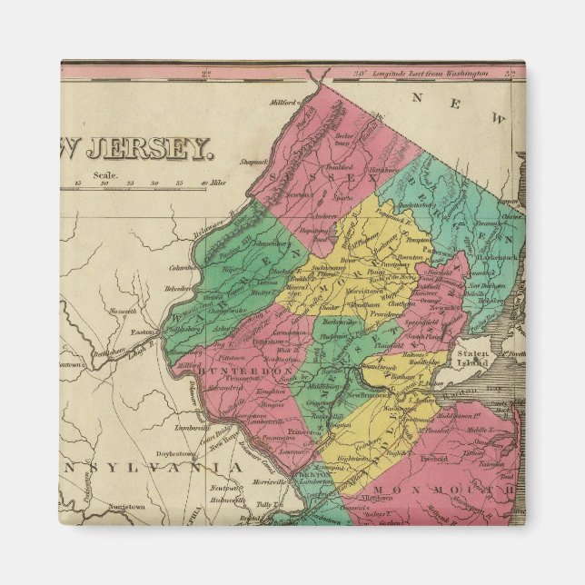 New Jersey 3 Magnet (Front)