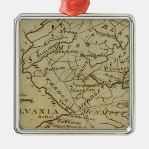 New Jersey 3 Metal Tree Decoration