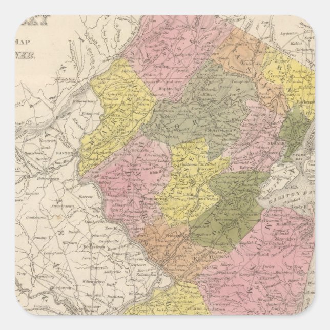 New Jersey 4 Square Sticker (Front)