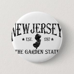 New Jersey 6 Cm Round Badge