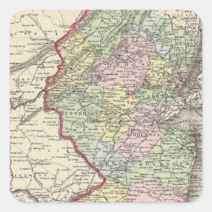 New Jersey 8 Square Sticker