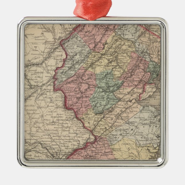 New Jersey 9 Metal Tree Decoration (Front)