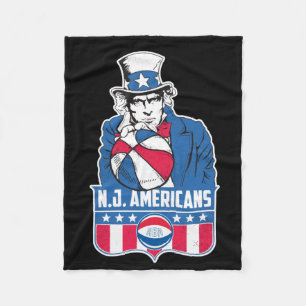 New Jersey Americans Basketball Uncle Sam  Fleece Blanket