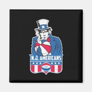 New Jersey Americans Basketball Uncle Sam Magnet