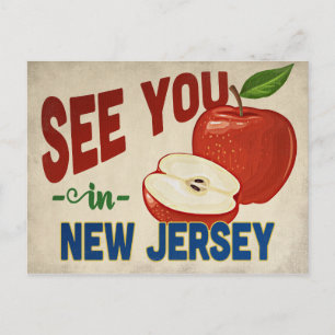 New Jersey Apple - Vintage Travel Postcard