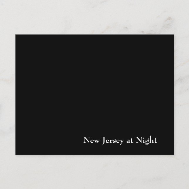 New Jersey at Night Postcard (Front)