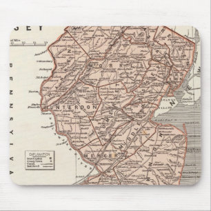 New Jersey Atlas Map Mouse Pad
