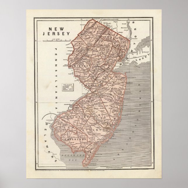 New Jersey Atlas Map Poster (Front)