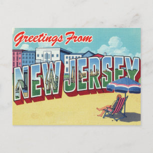 New Jersey Beach Shore Postcard