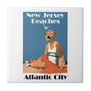 New Jersey Beaches ~ Atlantic City Tile