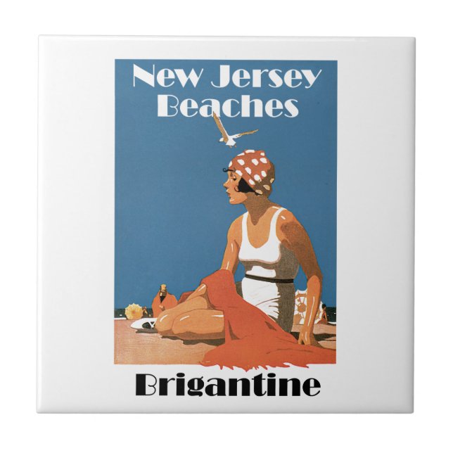 New Jersey Beaches ~ Brigantine Tile (Front)