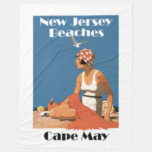 New Jersey Beaches ~ Cape May Fleece Blanket