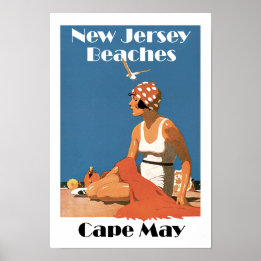 New Jersey Beaches ~ Cape May Poster