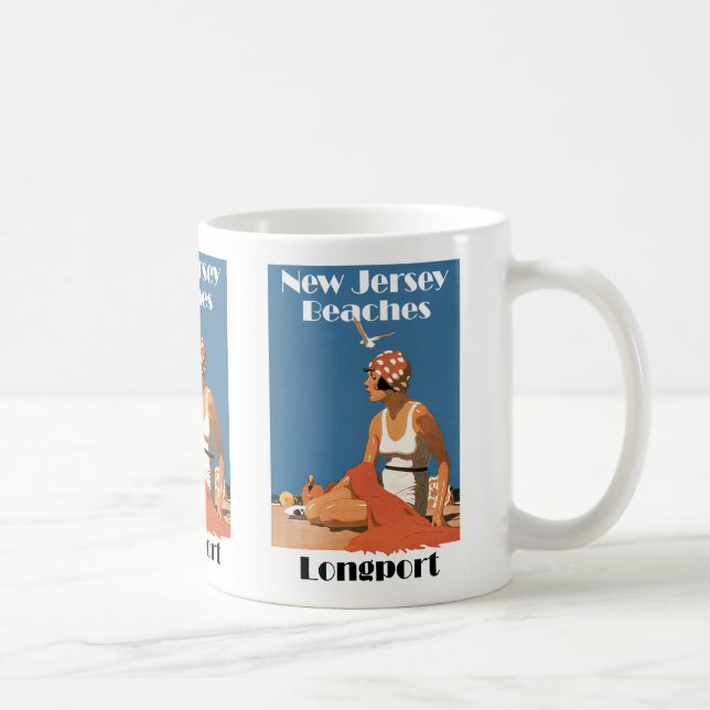 New Jersey Beaches ~ Longport Coffee Mug (Right)