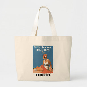 New Jersey Beaches ~ Longport Large Tote Bag