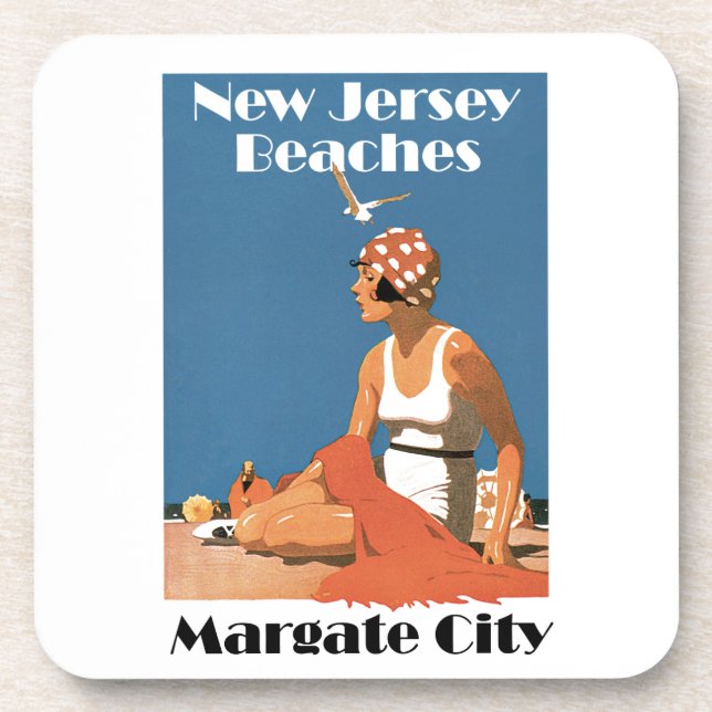 New Jersey Beaches ~ Margate City Coaster (Front)
