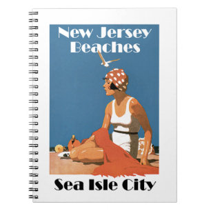 New Jersey Beaches ~ Sea Isle City Spiral Notebook