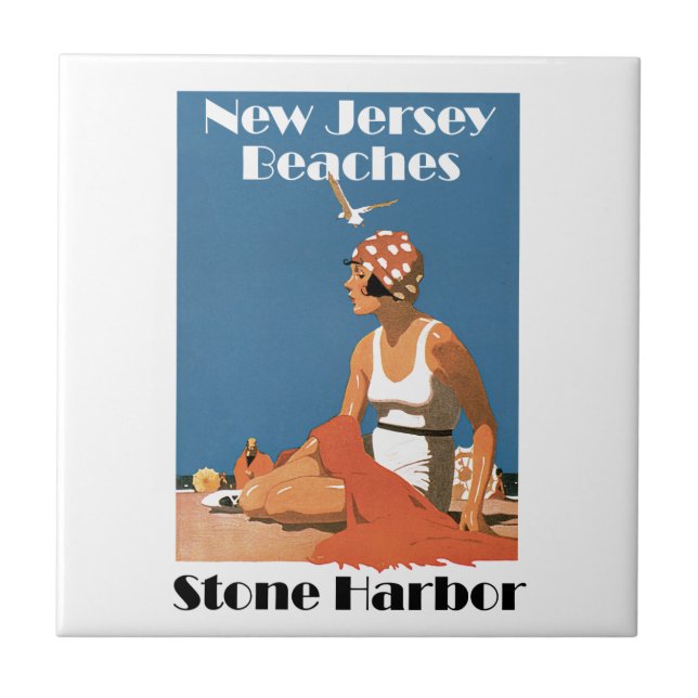 New Jersey Beaches ~ Stone Harbour Tile (Front)