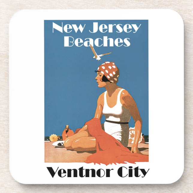 New Jersey Beaches ~ Ventnor City Coaster (Front)