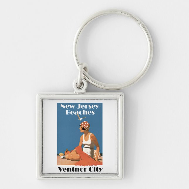 New Jersey Beaches ~ Ventnor City Key Ring (Front)