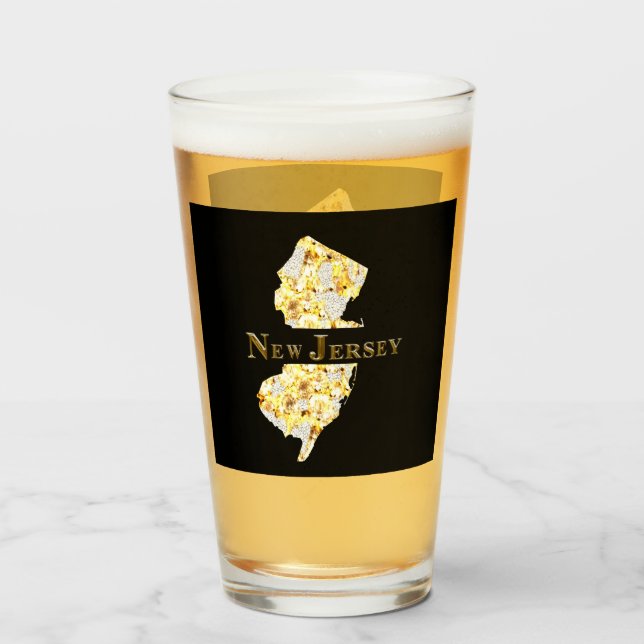 NEW JERSEY BEER GLASS (Front Filled)