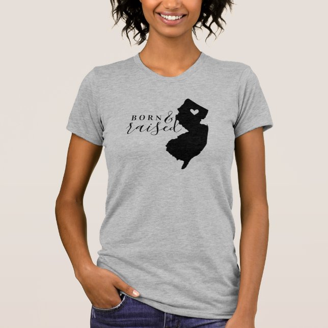 New Jersey Born and Raised State Tee (Front)