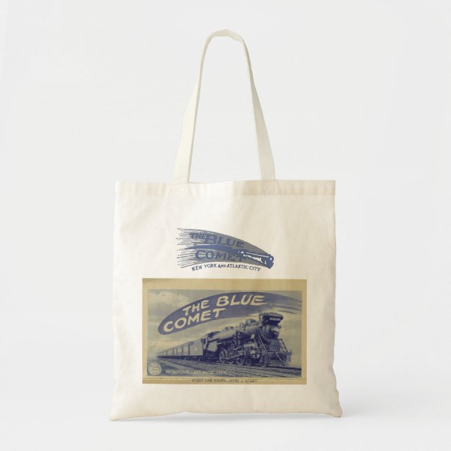 New Jersey Central Blue Comet Tote Bag (Front)
