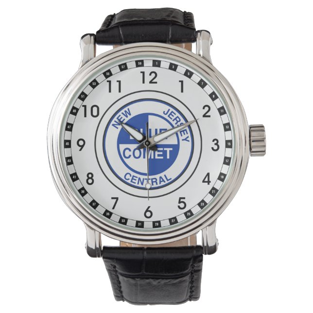 New Jersey Central Blue Comet Train Logo Watch (Front)